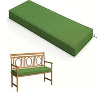 Cojín Impermeable para Banco de Interior Y Exterior Resistente A La Decoloración para Muebles de Patio con Lazos Antideslizante con Funda Extraíble Cojín para Banco Columpio de Jardín Porche Sofá