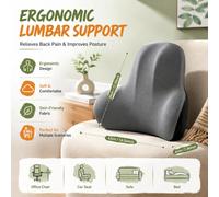 Cojín Lumbar 2 en 1 de Espuma Viscoelástica, Almohada de Soporte Ergonómica con Diseño Curvo para Silla de Escritorio, Coche, Hogar, Sofá, Uso Diario Pink