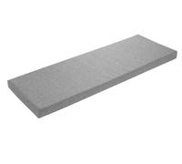 Cojín para banco de 150 x 40 cm, color gris claro, con base antideslizante. Cojín para banco, cojín para asiento de alféizar de ventana, funda lavable