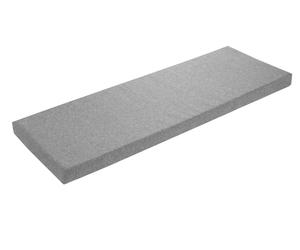 Cojín para banco de 150 x 40 cm, color gris claro, con base antideslizante. Cojín para banco, cojín para asiento de alféizar de ventana, funda lavable