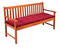 Cojín para banco de jardín rojo 145x45x8cm 3 plazas