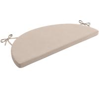 CLP Cojín de Asiento semicircular para Cenador Rosie, 5cm Acolchado, Cremallera y Cintas, 115x57 cm Color Crema