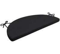 CLP Cojín de Asiento semicircular para Cenador Rosie, 5cm Acolchado, Cremallera y Cintas, 115x57 cm Color Gris Oscuro