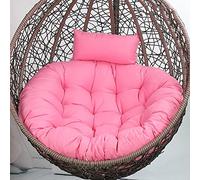 CojíN para Colgar En Forma De Huevo,CojíN para SillóN Colgante De RatáN, Lavable CojíN para Columpio Para Interior, Mimbre RatáN Colgante Huevo Almohadillas,para JardíN(Size:120X105cm,Color:pink)