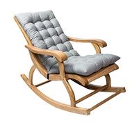 Cojín para mecedora, cojín de chaise longue con respaldo alto, cojín de sillón de jardín eespessi, cojín de silla de rockero 3D, cojín para mecedora, sillón, asientos de coche (gris, 1pcs)