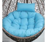 Cojín para silla colgante de huevo azul cielo, grueso de 110 cm, para silla columpio de interior y exterior, sala de ratán, comodidad y estilo