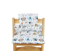 Cojín para Trona Stokke Tripp Trapp - Set de 2 Piezas de Algodón Orgánico con Capa Impermeable Laminada - Fácil de Limpiar y Desmontable - Lavable a Máquina