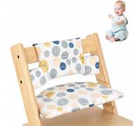 Cojín para Trona Stokke Tripp Trapp - Set de 2 Piezas de Algodón Orgánico con Capa Impermeable Laminada - Fácil de Limpiar y Desmontable - Lavable a Máquina