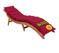 Detex Cojín para Tumbona Rojo 183x56x7 Almohada Reposacabeza Colchoneta para Sillón Acolchonada