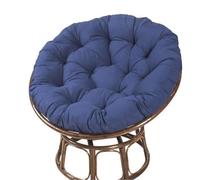 Cojín Redondo Grueso para Silla Tipo Huevo - Cojín de Suelo de poliéster y algodón para mecedoras/sillas Colgantes, Asiento de jardín para Exteriores y para Uso en Camping (Azul Oscuro, 180