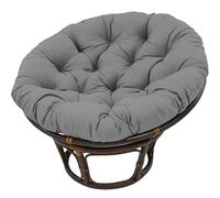 Cojín Redondo Grueso para Silla Tipo Huevo - Cojín de Suelo de poliéster y algodón para mecedoras/sillas Colgantes, Asiento de jardín para Exteriores y para Uso en Camping (Gris Oscuro, 110