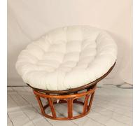 Cojín Redondo Grueso para Silla Tipo Huevo - Cojín de Suelo de poliéster y algodón para mecedoras/sillas Colgantes, Asiento de jardín para Exteriores y para Uso en Camping (Beige, 50 x 50 cm