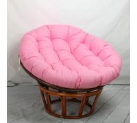 Cojín Redondo Grueso para Suelo y Silla Tipo Huevo - Poliéster + algodón, Felpa cómoda para sillas mecedoras/Colgantes, jardín Exterior y sofá Interior (Rosa, 120 x 120 cm)