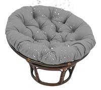 Cojín redondo para silla colgante de 120 cm, color gris, multifuncional, para exteriores e interiores, para columpio de ratán, cómodo cojín de meditación para jardín y sala de estar