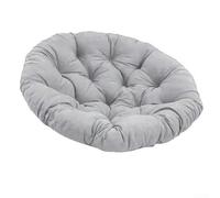 Cojín redondo para silla de cesta colgante, cojín de asiento de poliéster suave para sillas mecedoras de papaya, interior y exterior, jardín, patio, decoración de muebles, color beige, 23.62 pulgadas