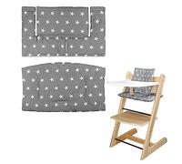 Cojín Silla Alta Tripp Trapp, Suave y Cómodo para Asiento de Bebé con Bonitos Gráficos, Hace que Sentarse Sea Cómodo (Patrón de Estrella Gris)