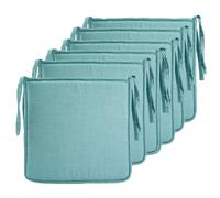 Cojín Silla Elegante y Cómodo, Cojín Asiento Transpirable de Con Funda Imitación Lino, Pack de 6 Unidades, 40 x 40 x 2 cm