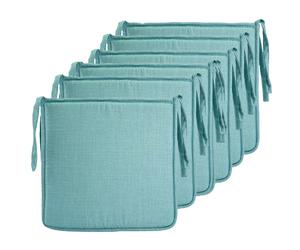Cojín Silla Elegante y Cómodo, Cojín Asiento Transpirable de Con Funda Imitación Lino, Pack de 6 Unidades, 40 x 40 x 2 cm