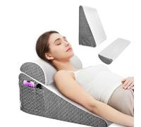 Cojín Triangular De Espuma Viscoelástica para Cama Y Sofá, Cojín Ergonómico para La Espalda contra Reflujo, Ronquidos, Dolor De Espalda, como Cojín De Lectura, Elevación De Piernas Y Apnea del Sueño