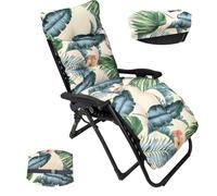 Cojín Tumbona Colchón, Colchoneta Tumbona Exterior, Cojín para Tumbona de Jardín, Antideslizante Espesar Cojín acolchado para tumbonas para Jardín, Piscina, Playa, Terraza y Balcón (170x53cm) (E)