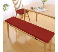 Cojines de jardín de 190 x 60 x 3 cm / 74.9x23.6x1.2in, cojín para asiento de banco, lino, relleno de esponja de alta densidad, funda de cojín extraíble y lavable, antideslizante