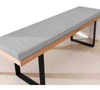 Cojines de terraza de 125 x 40 x 5 cm con parte inferior antideslizante, funda extraíble y lavable, para patio, oficina, cafetería, columpio, solución cómoda para sentarse al aire libre