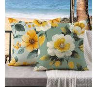 Cojines Exterior Impermeable Cojines Sofa Planta Funda Cojin 35x35 Juego de 2 Flor Funda Almohada Terciopelo Fundas Cojin Decorativos Pillow Case, Home Decoration, Decoracion Terraza Exterior k-862