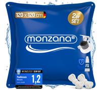 MONZANA® Cojín Piscina Invierno XL 120x120cm Cojín Aire PVC Accesorio Protector Resistente Cloro Válvula Seguridad Kit Reparación Set a Elegir