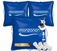 MONZANA® Cojín Piscina Invierno XL 120x120cm Cojín Aire PVC Accesorio Protector Resistente Cloro Válvula Seguridad Kit Reparación Set a Elegir