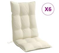 Cojines para Silla con Respaldo Alto Vidaxl en Tela Oxford - Gris, Crema, Beige Cream