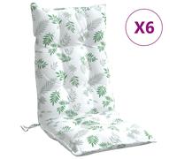 Cojines para Silla con Respaldo Alto Vidaxl en Tela Oxford - Gris, Crema, Beige White and green