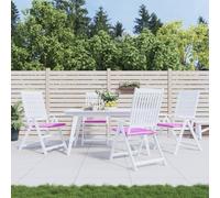 Cojines para sillas de jardín, marca Living Store, juego de 4 unidades, color rosa, dimensiones 50x50x3 cm, material: tela