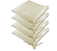 Cojines para sillas Sydney set de 4 crema