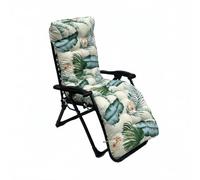 Cojines para tumbona, 170 x 53 cm, cojín para mecedora con 6 lazos y funda superior fija, antideslizante, cojín para tumbona reclinable de jardín, playa, porche, columpio, patio (sin silla) (Hawai)