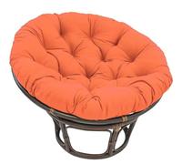 Cojines redondos para sillas de exterior, cojín suave y grueso para sillón de jardín, balcón y sala de estar, cojín de ratán (naranja, 120 x 120 cm)