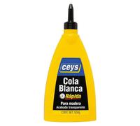 Ceys Cola blanca rápida para madera – Acabado transparente – 500 g