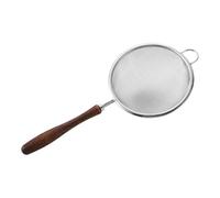 Colador de acero inoxidable - Espumadera de malla reutilizable con mango de madera, multifunción para cocinar, herramienta coladora | Diseñado para té, café, lavado de arroz, extracción de cocin