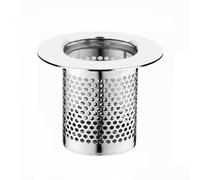 Colador de drenaje de ducha, trampa para el cabello, malla de acero inoxidable, colador de fregadero para baño, cocina, desagües de suelo que evita obstrucciones (C)