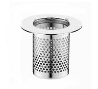 Colador de fregadero de acero inoxidable, filtro de drenaje de metal 304 con malla fina, para recogedor de pelo, drenaje recogedor de pelo de baño (B)