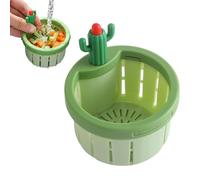 Colador de fregadero de cactuss - Escurridor de alimentos de cocina a presión para vaciar con diseño fácil de limpiar | cesta de filtro de drenaje para fregadero, para apartamento, RV, Campe