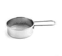 Colador de harina de acero inoxidable 304, redondo, colador para harina, azúcar en polvo, cacao, utensilios de cocina, accesorios para hornear, ergonómico, 11,5 x 6,5 cm
