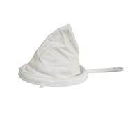 Colador de tela, diámetro 20 cm, manga de franela suave y pvc, resistente al desgaste, reutilizable, colar café, salsas, purés, fácil limpieza, utensilio de cocina, blanco