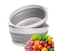 Colador plegable para cocina tazón mezclador plegable de doble pared | Colador De Frutas Cocina Para Cocineros, Padres, Barbacoa, Picnic, Preparación De Comidas, Cocina Diaria,