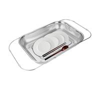 Colador sobre el fregadero - filtro extensible de acero inoxidable | escurridor de grano de arroz de malla fina, perfecto para cocinar, comer o lavar frutas