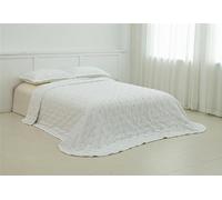 Colcha Bouti Antilla Bordada - Clara Vidal, Suave y Elegante para Decorar tu habitación (Blanco, 180 CM)