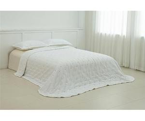 Colcha Bouti Antilla Bordada - Clara Vidal, Suave y Elegante para Decorar tu habitación (Blanco, 180 CM)