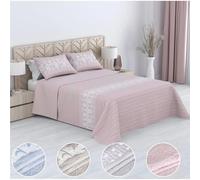 Colcha Bouti Estampada para Verano y Entretiempo 100% Poliéster. Incluye Funda de Cojín 50 x70cm, Cubre Cama Fina, Ligera y Suave. Primavera Verano