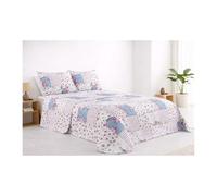 Colcha Bouti Estampado para Verano y Entretiempo, Colcha para Cama 100% Poliester, Colcha Cubre Cama para Cama 90/105/135/150/180cm, Suave, Blanco con Funda de Cojin 45x70cm. ✅ Entrega en 48-72h