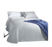 Colcha bouti lisa y fundas de cojín selen azul cama 150 cm donegal collections