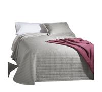 Colcha bouti lisa y fundas de cojín selen gris cama 150 cm donegal collections